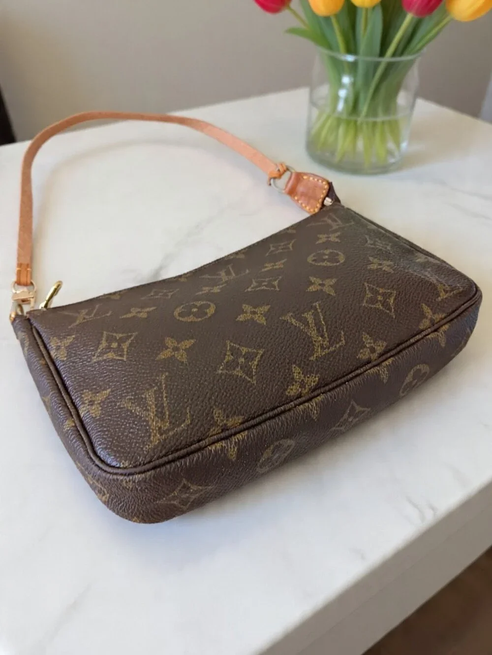 Louis Vuitton Pochette Accessoires Monogram Crossbody Bag💓 Vintage 1999